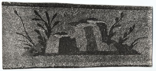 Zigrossi, Giuseppe — Anonimo romano sec. VI - SS. Cosma e Damiano, mosaico dell'abside: particolare del paesaggio — particolare